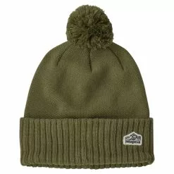 Patagonia Powder Town Beanie Line Logo Ridge Patch: Wyoming Green