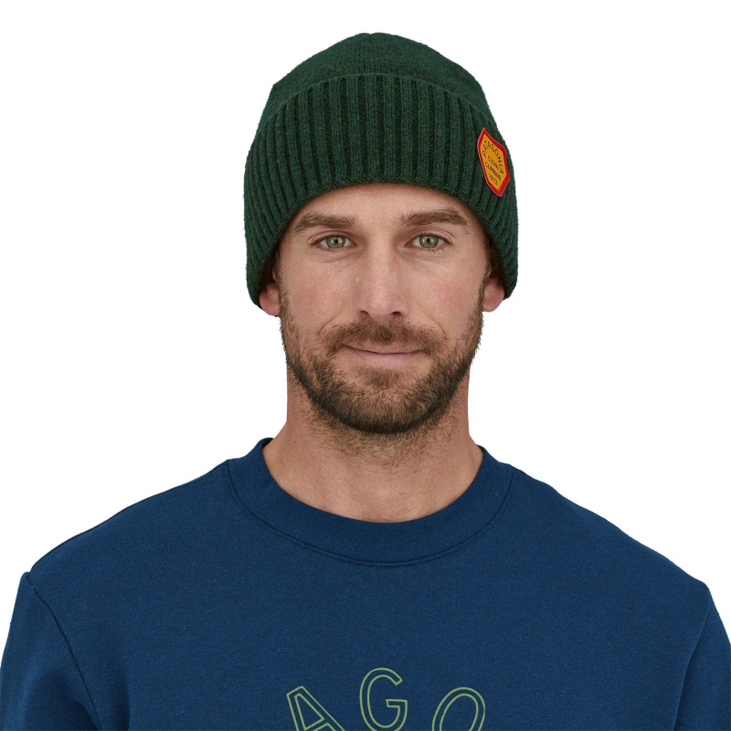 Patagonia Brodeo Beanie Clean Climb Patch Pinyon Green 4 Patagonia Brodeo Beanie Clean Climb Patch Pinyon Green – Image 2