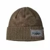 Patagonia Brodeo Beanie Fitz Roy Trout Patch: Ash Tan