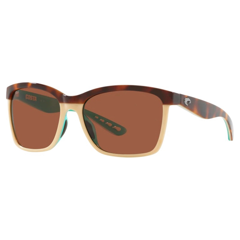 Costa Del Mar Costa Anaa Retro Tortoise/Cream/Mint Copper 580P 3 Costa Del Mar Costa Anaa Retro Tortoise/Cream/Mint Copper 580P
