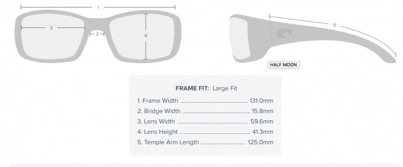 Costa Del Mar Costa Half Moon - Shiny Black/Matte Black - Blue Mirror 580P 4 Costa Del Mar Costa Half Moon - Shiny Black/Matte Black - Blue Mirror 580P – Image 2
