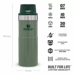 Stanley The Trigger-Action Travel Mug 470ml - Hammertone Green -Bérets et chapeaux Soldes Magasin ST1006439030 3