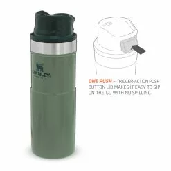 Stanley The Trigger-Action Travel Mug 470ml - Hammertone Green -Bérets et chapeaux Soldes Magasin ST1006439030 5
