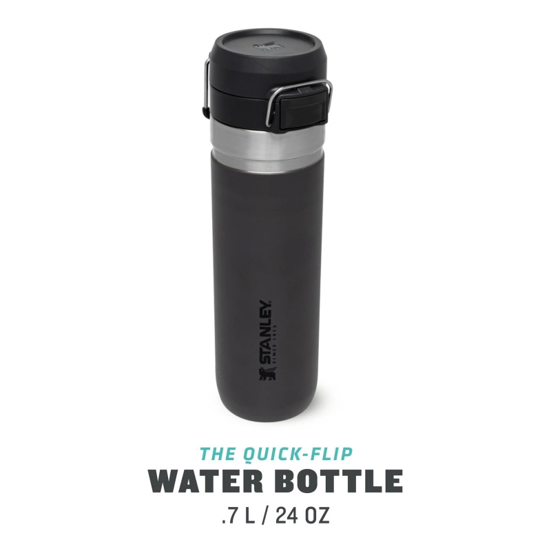 Stanley The Quick Flip Water Bottle 700ml - Charcoal 4 Stanley The Quick Flip Water Bottle 700ml - Charcoal – Image 2